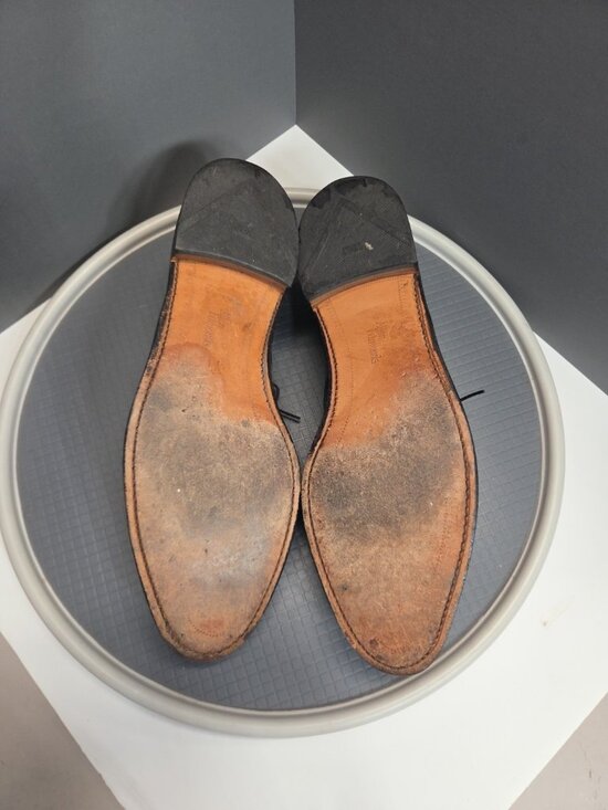 Allen Edmonds Walton Dress Shoes Mens 15 2A Black Leather Split Toe Derby USA main image 9
